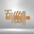 Faith Over Fear- Steel Sign-Steel Sign-custom-metal-wall-art.com