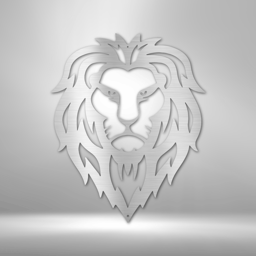 Lion Head - Steel Sign-Steel Sign-custom-metal-wall-art.com