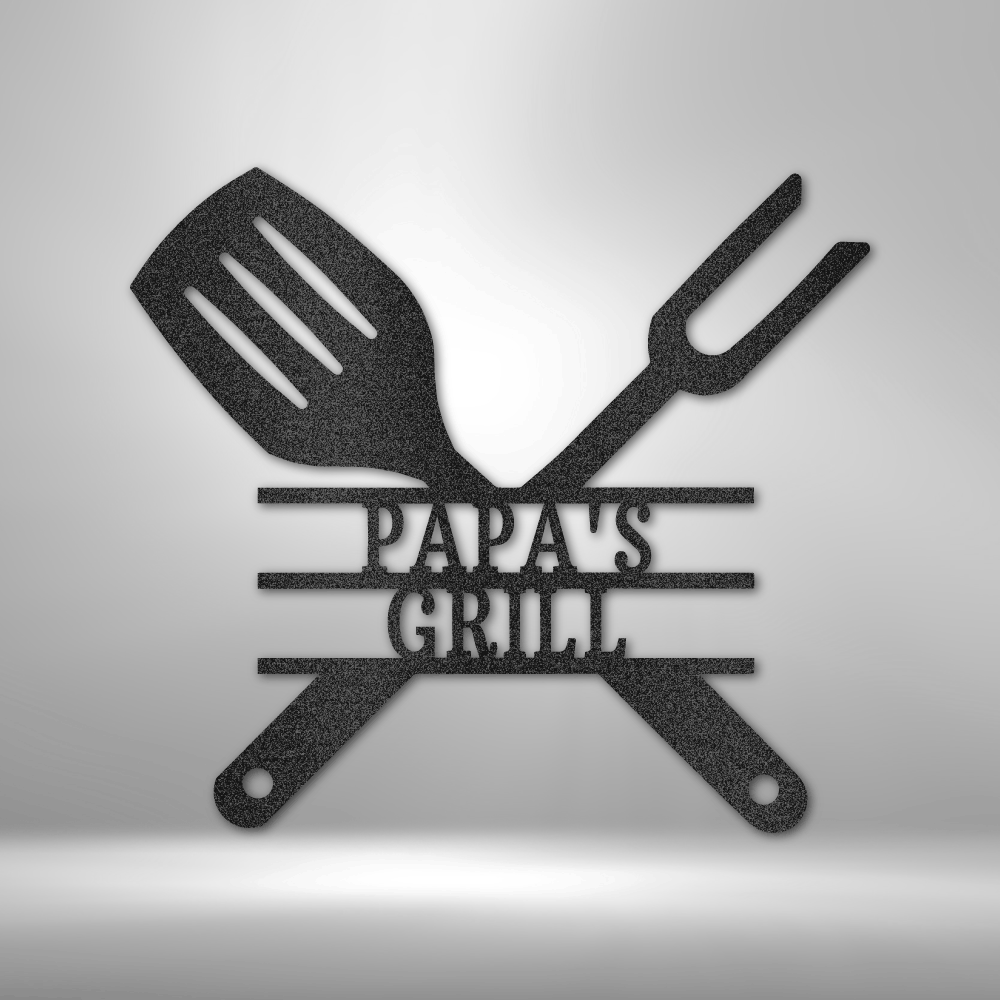 Grilling Utensils - Steel Sign-Steel Sign-custom-metal-wall-art.com