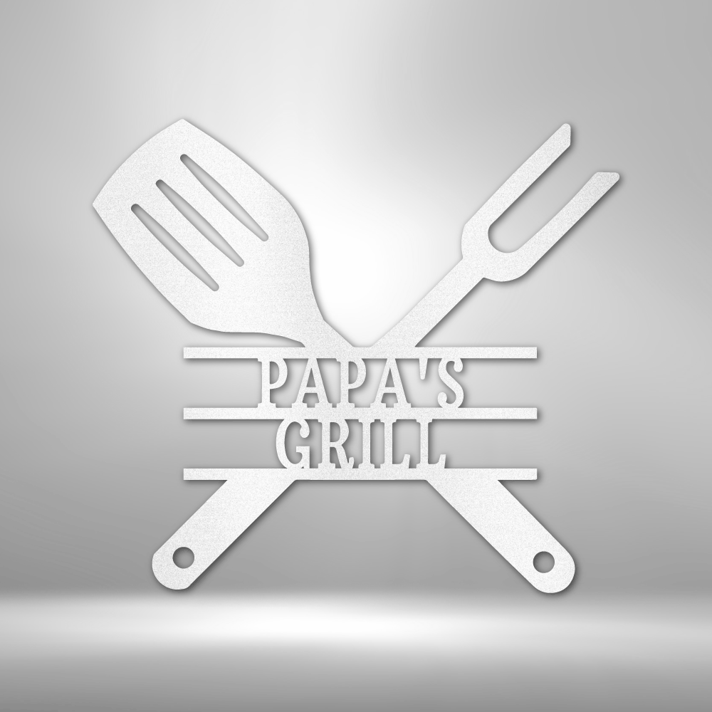 Grilling Utensils - Steel Sign-Steel Sign-custom-metal-wall-art.com