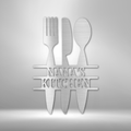 Kitchen Utensil Monogram - Steel Sign-Steel Sign-custom-metal-wall-art.com