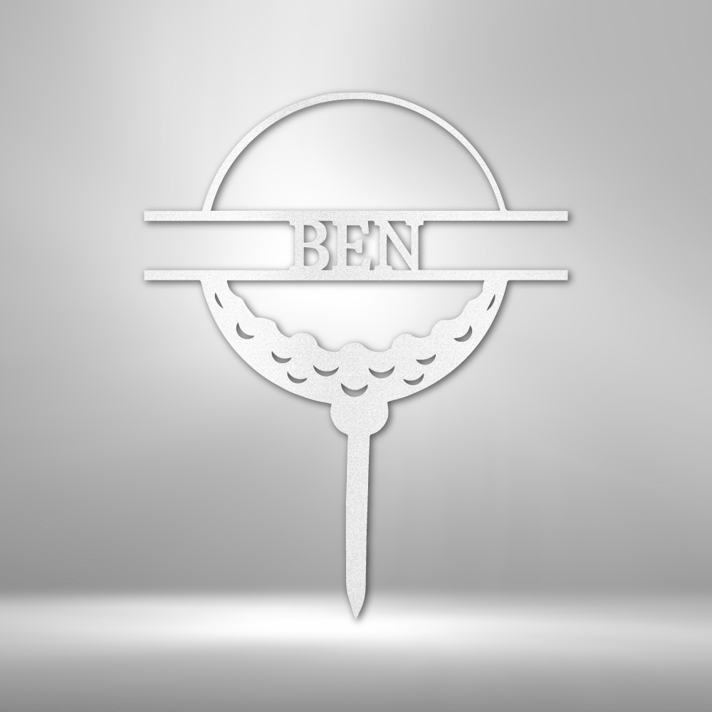 Golf Ball Monogram - Steel Sign-Steel Sign-custom-metal-wall-art.com