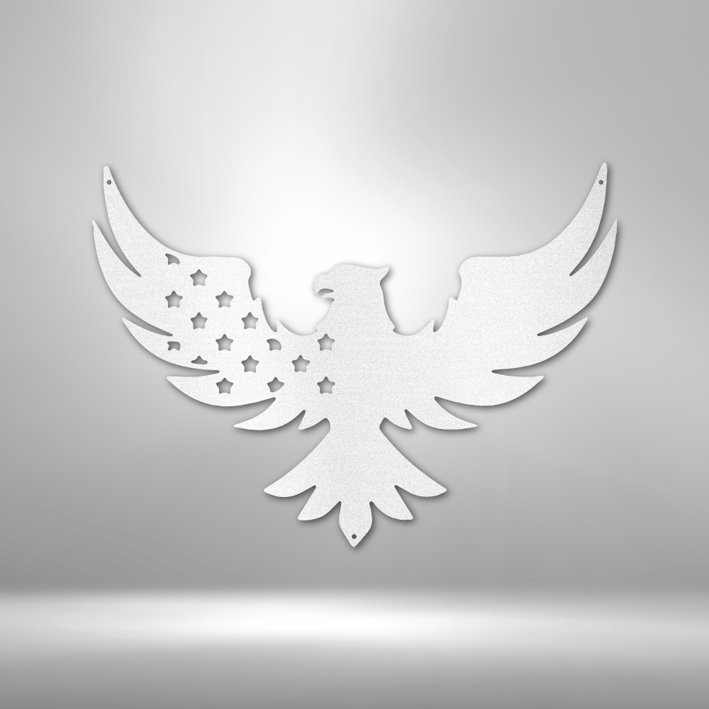 Patriotic Eagle - Steel Sign-Steel Sign-custom-metal-wall-art.com