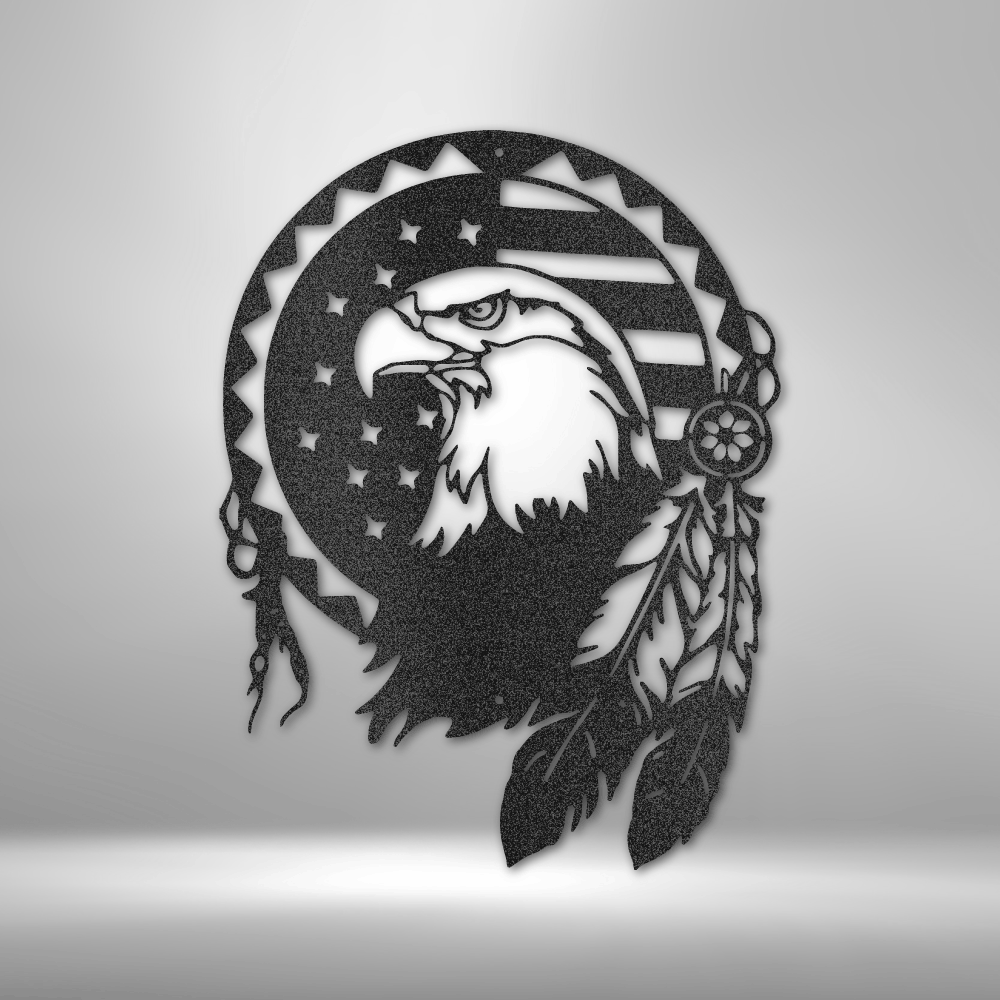 Native Eagle - Steel Sign-Steel Sign-custom-metal-wall-art.com