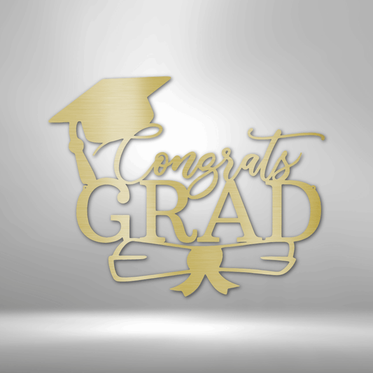 Congrats Grad Cap - Steel Sign-Steel Sign-custom-metal-wall-art.com