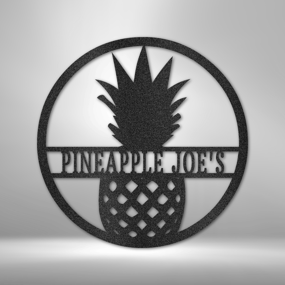 Pineapple Monogram - Steel Sign-Steel Sign-custom-metal-wall-art.com