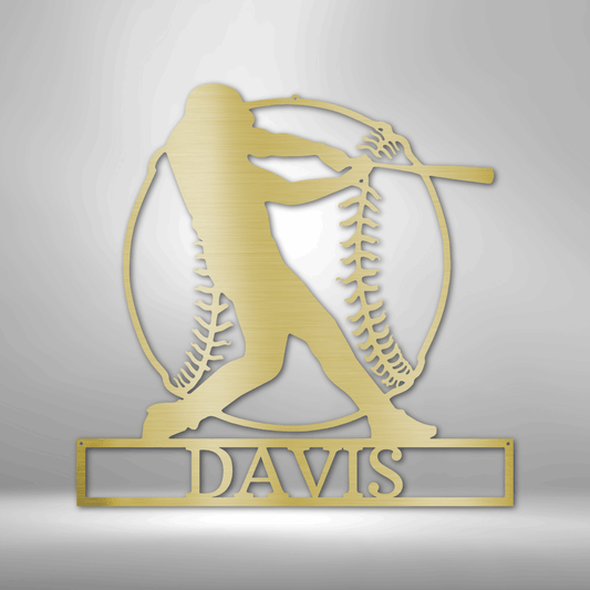 Home Run Monogram - Metal Sign-Steel Sign-custom-metal-wall-art.com