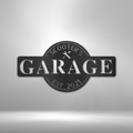 Garage Monogram - Metal Sign-Steel Sign-custom-metal-wall-art.com