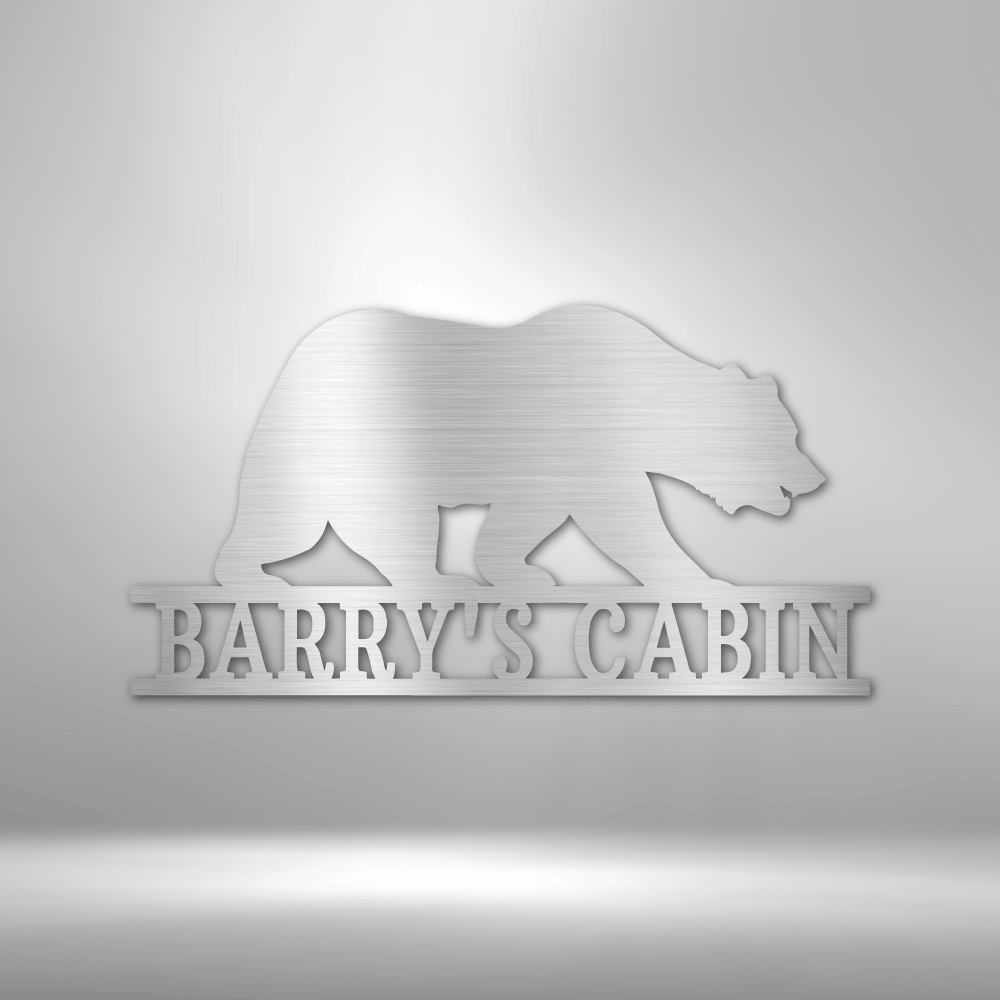 Bear Monogram - Steel Sign-Steel Sign-custom-metal-wall-art.com