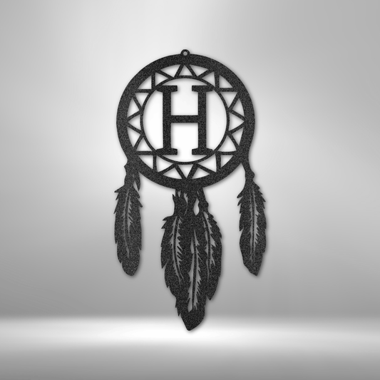 Dream Catcher Monogram - Steel Sign-Steel Sign-custom-metal-wall-art.com