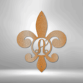 Fleur De Lis Initial - Steel Sign-Steel Sign-custom-metal-wall-art.com