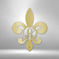 Fleur De Lis Initial - Steel Sign-Steel Sign-custom-metal-wall-art.com