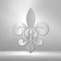 Fleur De Lis Initial - Steel Sign-Steel Sign-custom-metal-wall-art.com