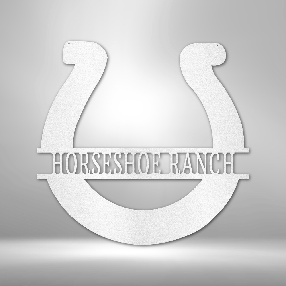 Simple Horseshoe Monogram - Steel Sign-Steel Sign-custom-metal-wall-art.com