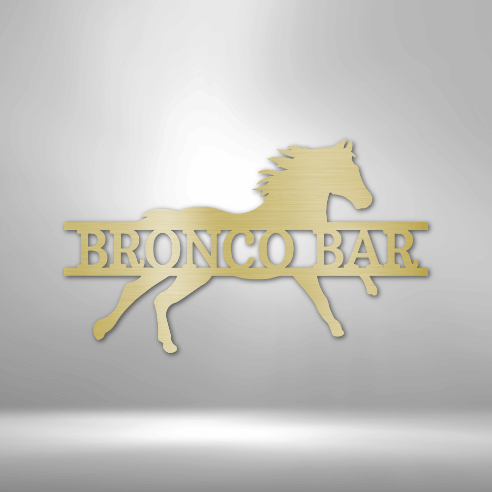 Sprinting Horse Monogram - Steel Sign-Steel Sign-custom-metal-wall-art.com