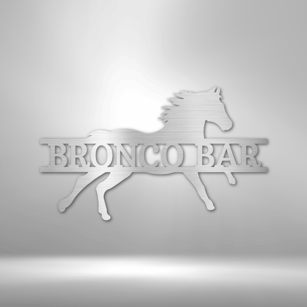 Sprinting Horse Monogram - Steel Sign-Steel Sign-custom-metal-wall-art.com