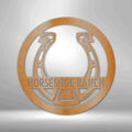 Horseshoe Monogram - Steel Sign-Steel Sign-custom-metal-wall-art.com