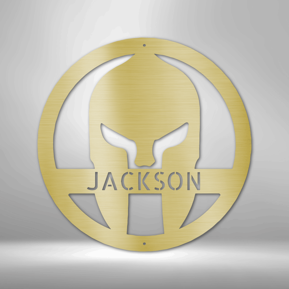 Spartan Helmet - Steel Sign-Steel Sign-custom-metal-wall-art.com