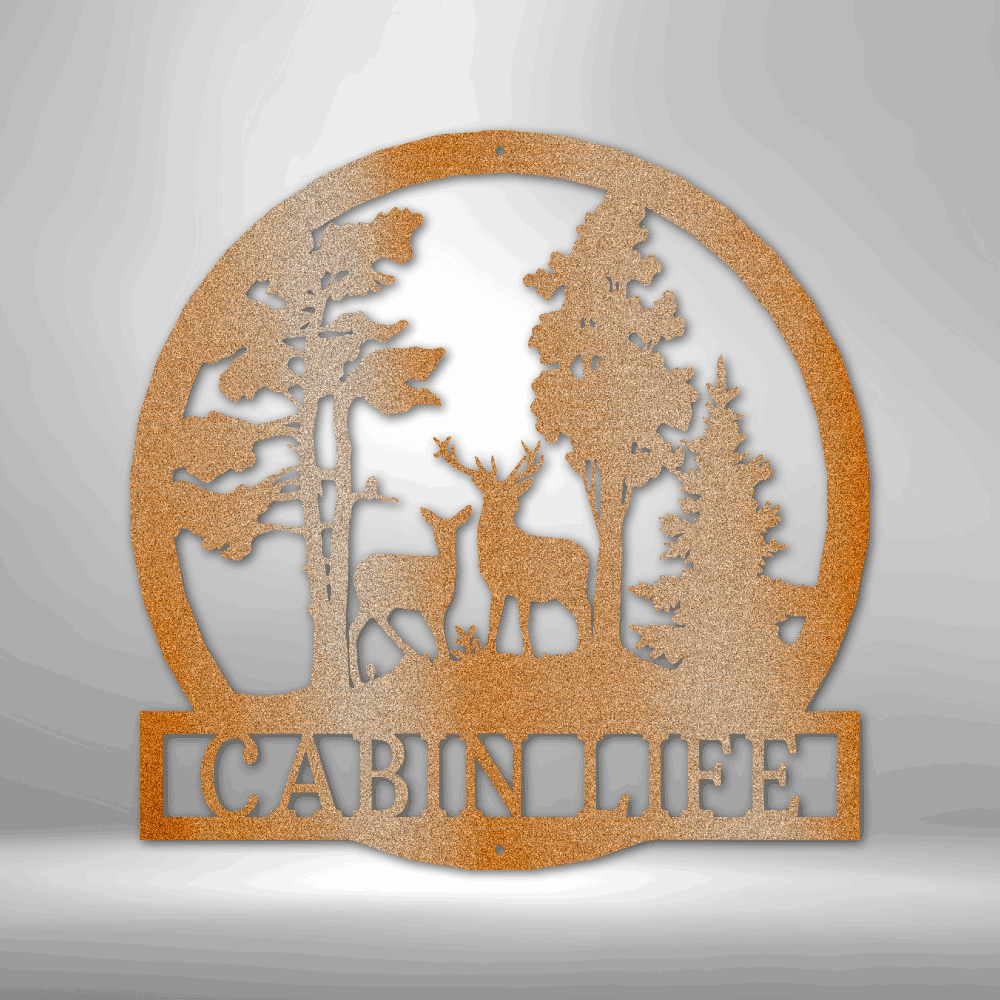 Deer in the Woods - Steel Sign-Steel Sign-custom-metal-wall-art.com