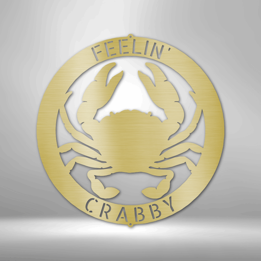 Crab Ring Monogram - Steel Sign-Steel Sign-custom-metal-wall-art.com