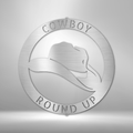 Cowboy Monogram - Steel Sign-Steel Sign-custom-metal-wall-art.com