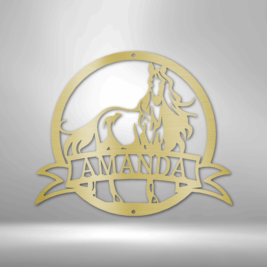 Majestic Horse Monogram - Steel Sign-Steel Sign-custom-metal-wall-art.com