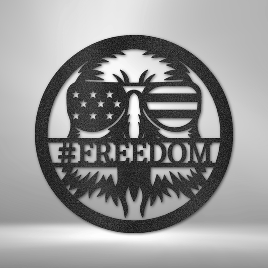 American Eagle Monogram - Steel Sign-Steel Sign-custom-metal-wall-art.com