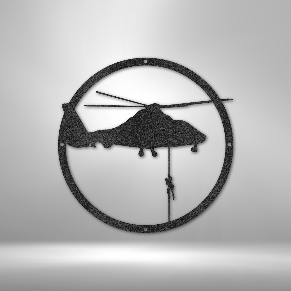 Helicopter Drop - Steel Sign-Steel Sign-custom-metal-wall-art.com