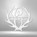 Antler Monogram - Steel Sign-Steel Sign-custom-metal-wall-art.com