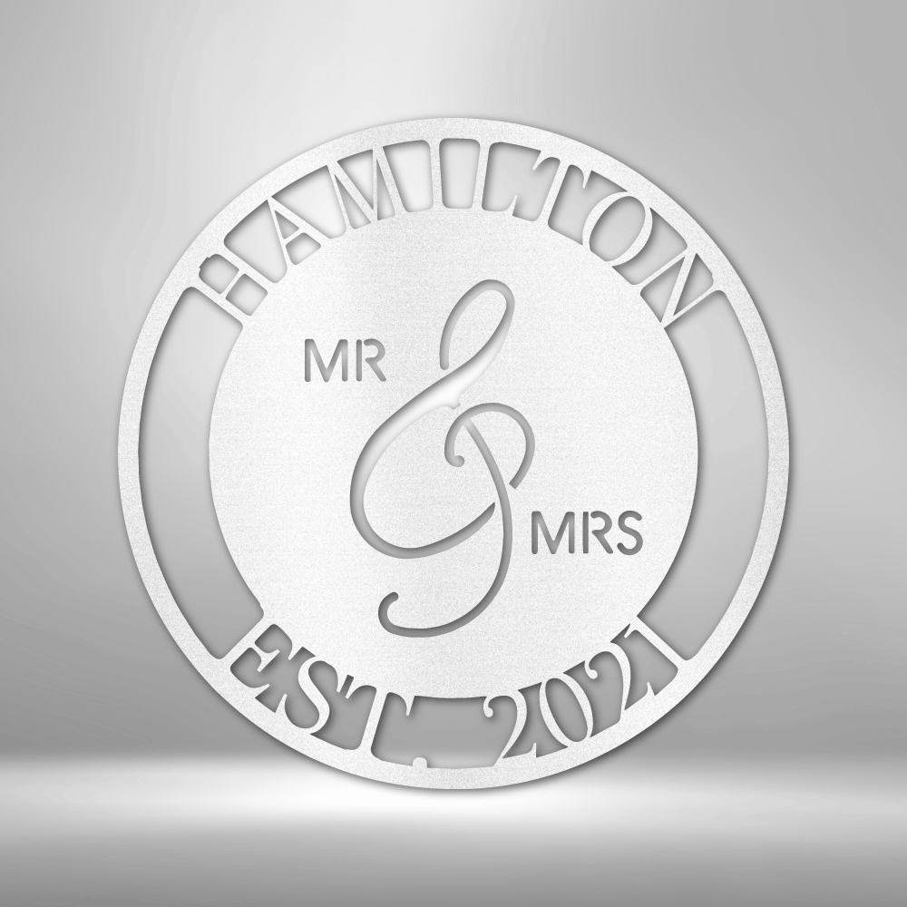 Mr. and Mrs. - Steel Sign-Steel Sign-custom-metal-wall-art.com