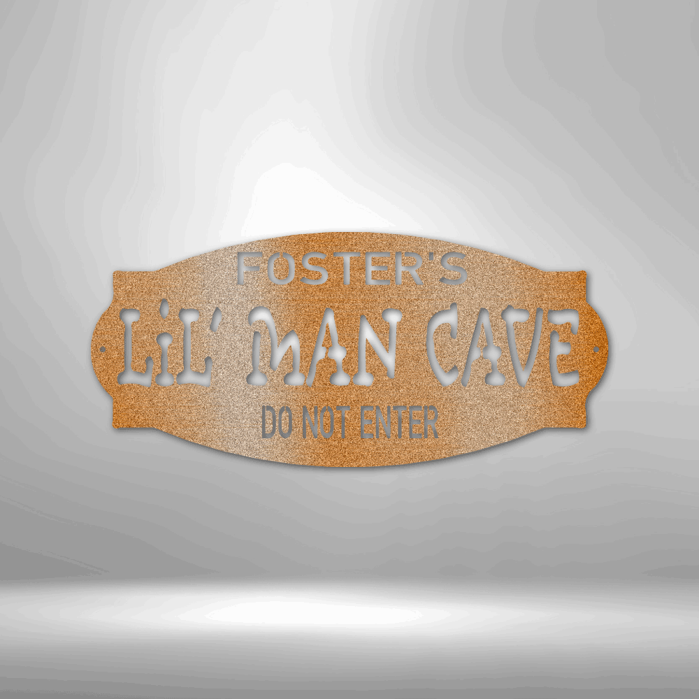 Personalized Lil Man Cave - Steel Sign-Steel Sign-custom-metal-wall-art.com